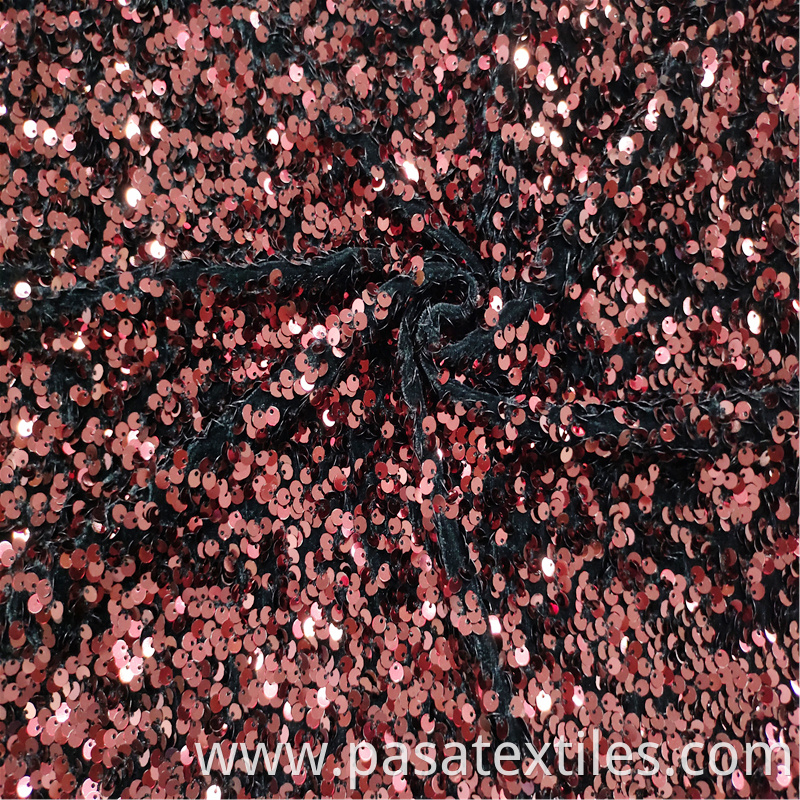 Velvet Sequin Fabric Embroidery